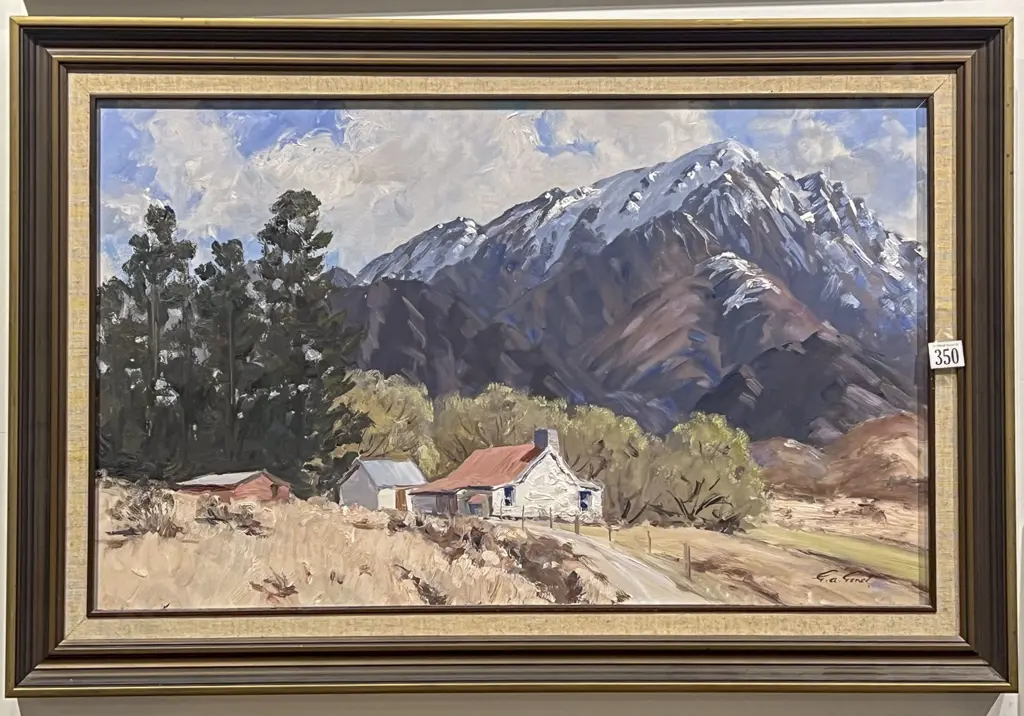 G A Genet - "Mountainside Cottage" Oil on Board Image 1++