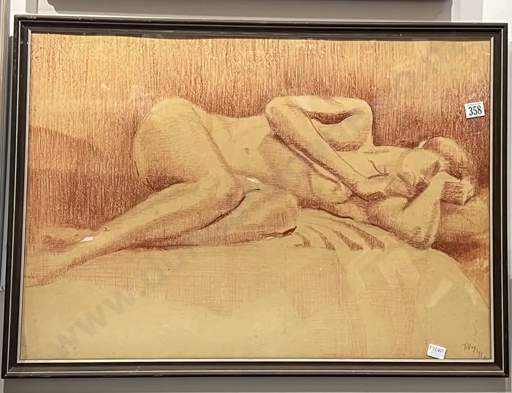 June Tilley - Nude Study- Pastel Image 1++