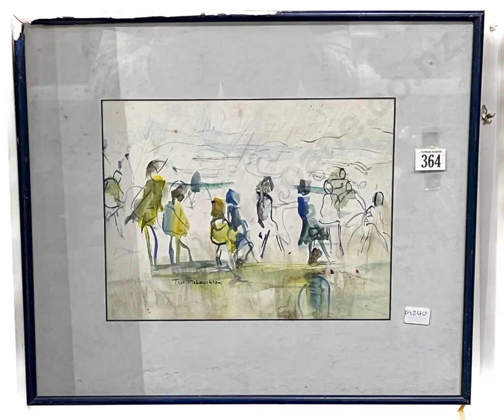 Tui McLachlan - "Strollers II" - W/C on Paper Image 1++