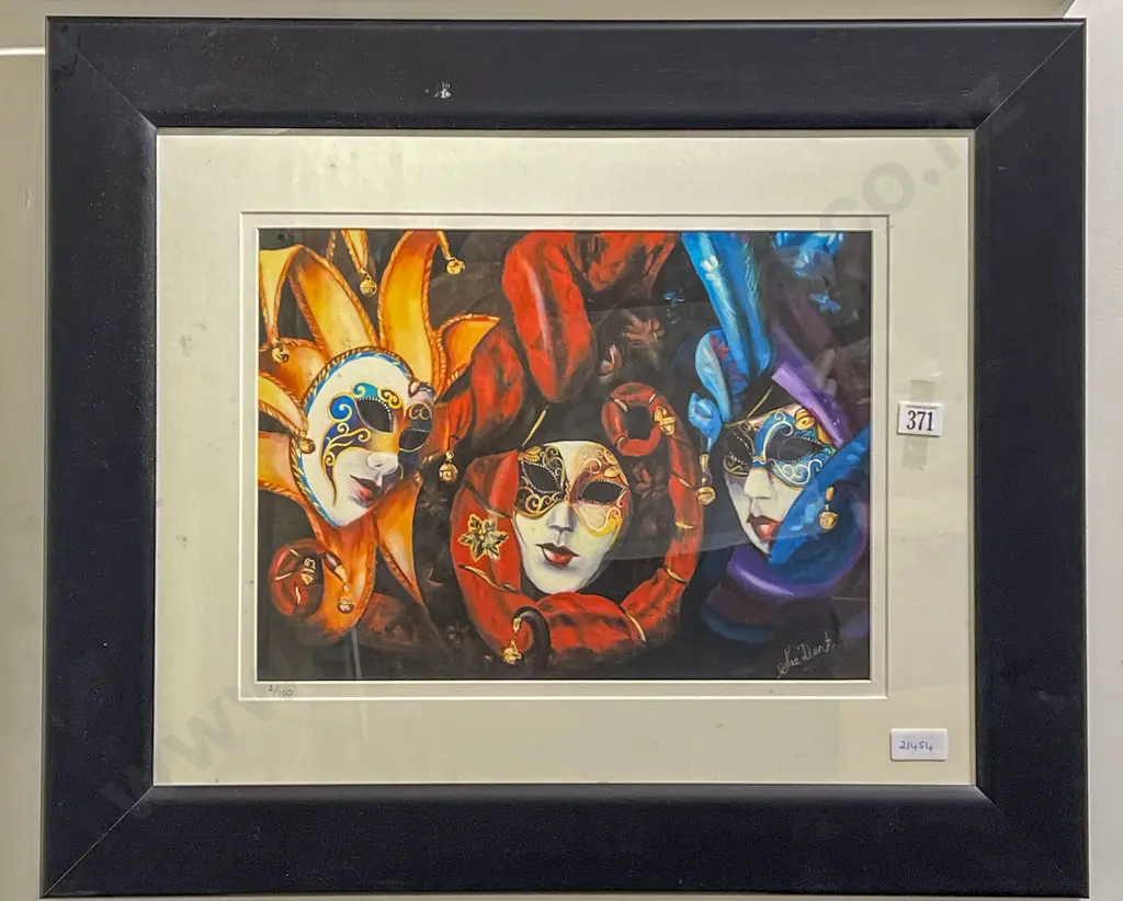 Sue Dent - Masquerade Masks - Ltd Ed Print Image 1++