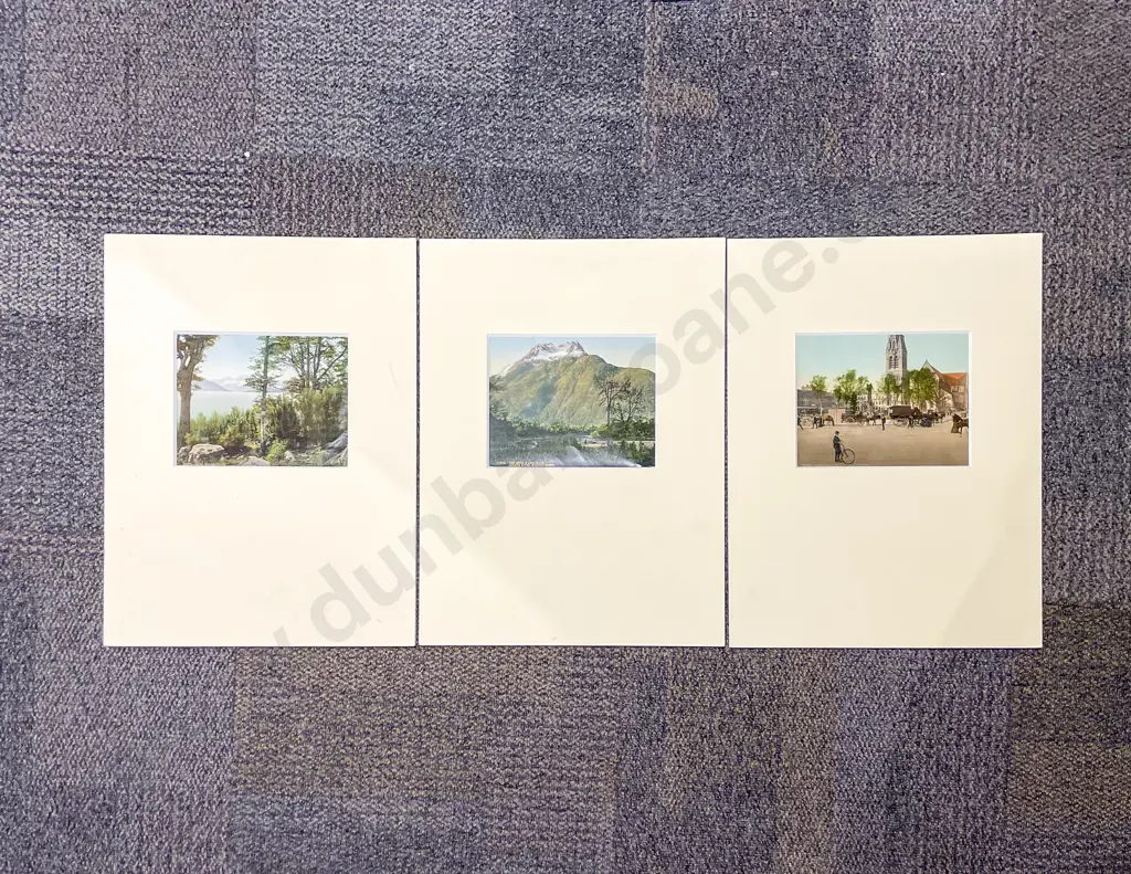 Set of Nine Mounted Photographic Bookplates Image 1++