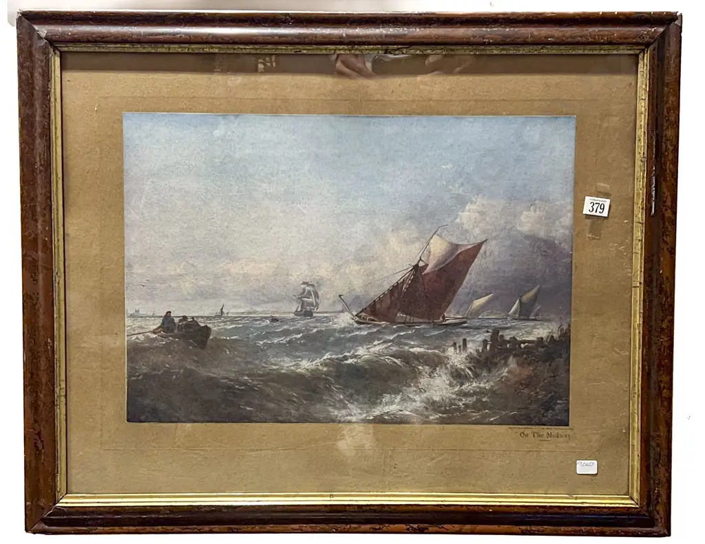 E.J. Neimann - "On The Medway" Vintage Print Image 1++