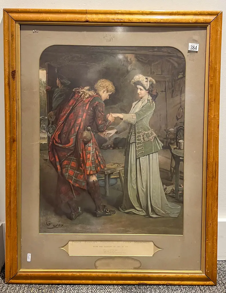 Geo. W. Joy -  Prince Charlies Farewell To Flora MacDonald - Print Image 1++