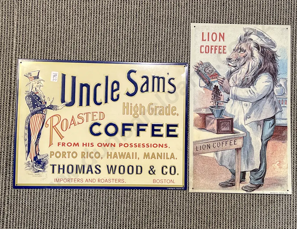 Five Assorted Reproduction Coffee/Tea Advertising Image 1++