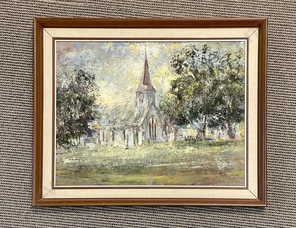 Tui McLachlan - "Church In The North" - Oil on Board Image 1++