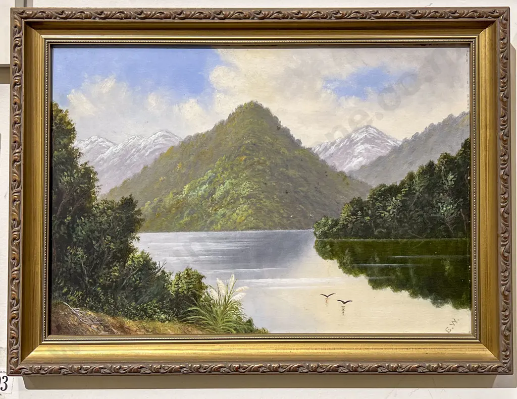 Colonial Landscape - Oil on Board Image 1++