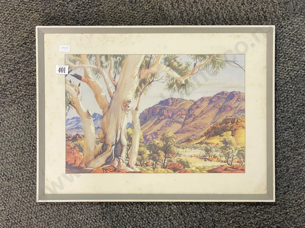 Albert Namatjira - "West of Temple Bar Gap Image 1++