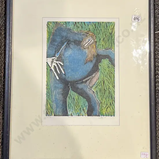 Ingrid Jenner - Hard Labour - Woodcut Print