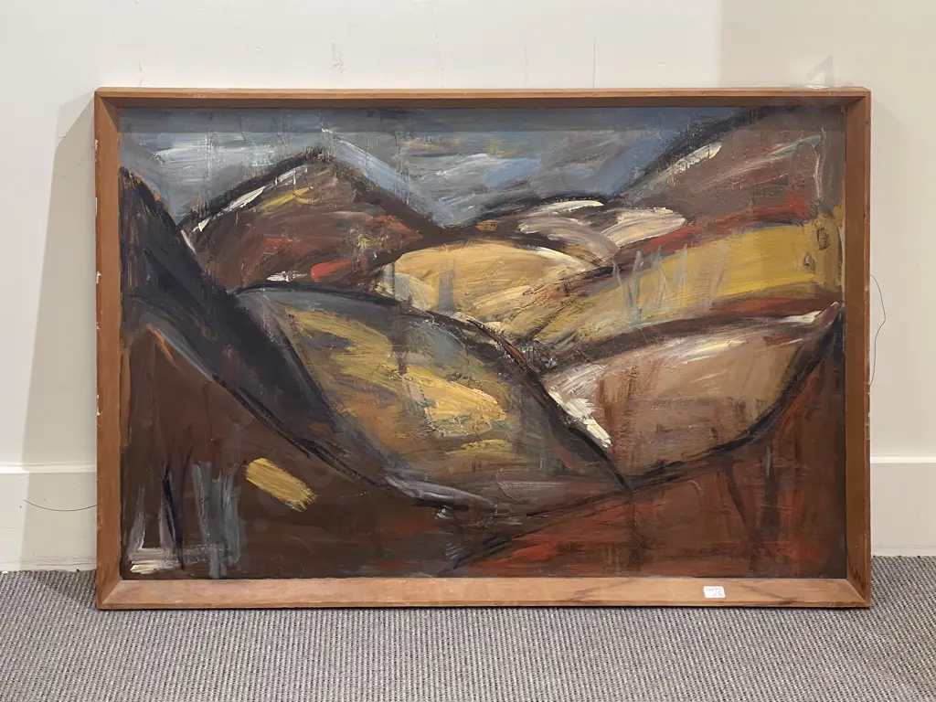 Unknown Artist - Abstracted Landscape - Oil on Board Image 1++