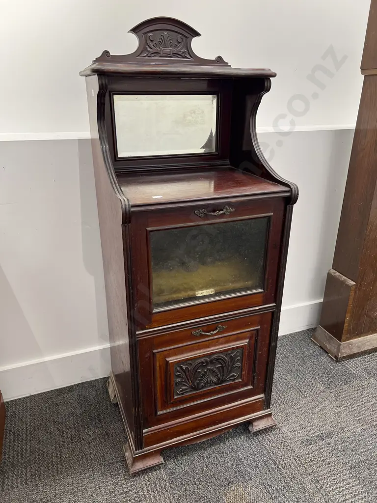 Late Victorian Mahogany Music Cabinet Image 1++