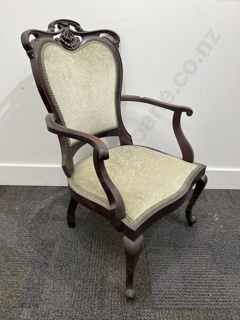 Mahogany Open Arm Chair Image 1++