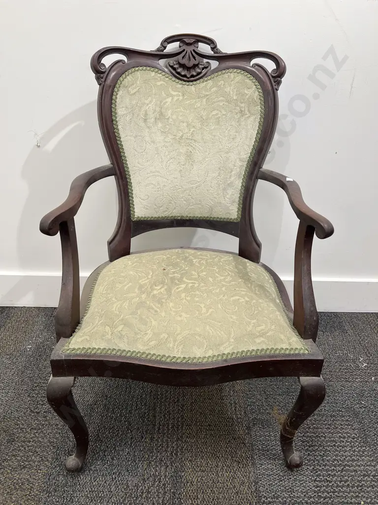 Mahogany Open Arm Chair Image 1++