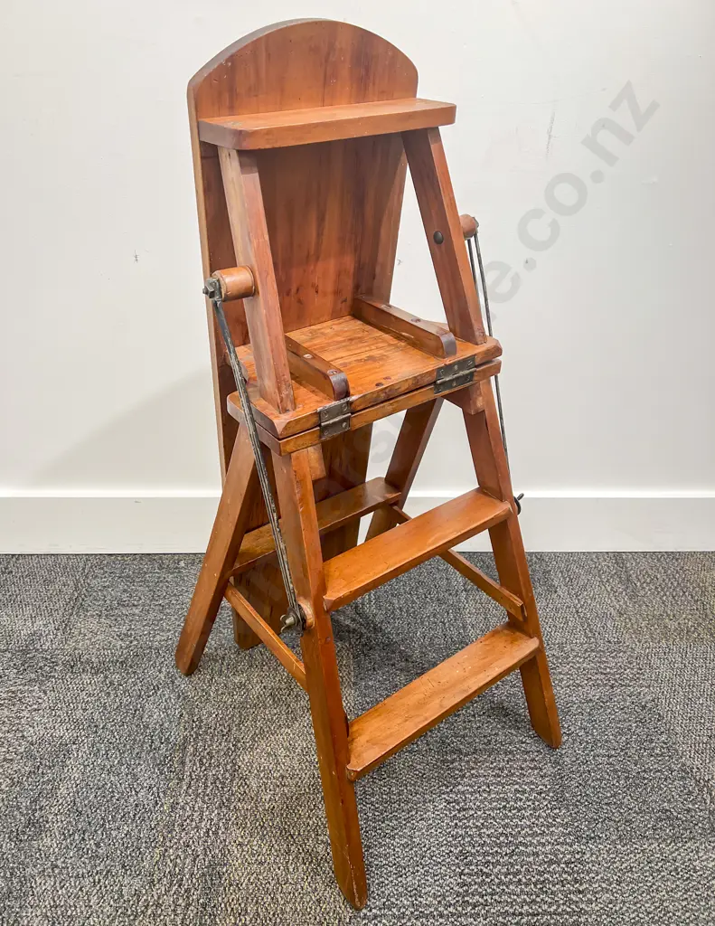 Vintage Kitchen Steps/Highback Chair Image 1++