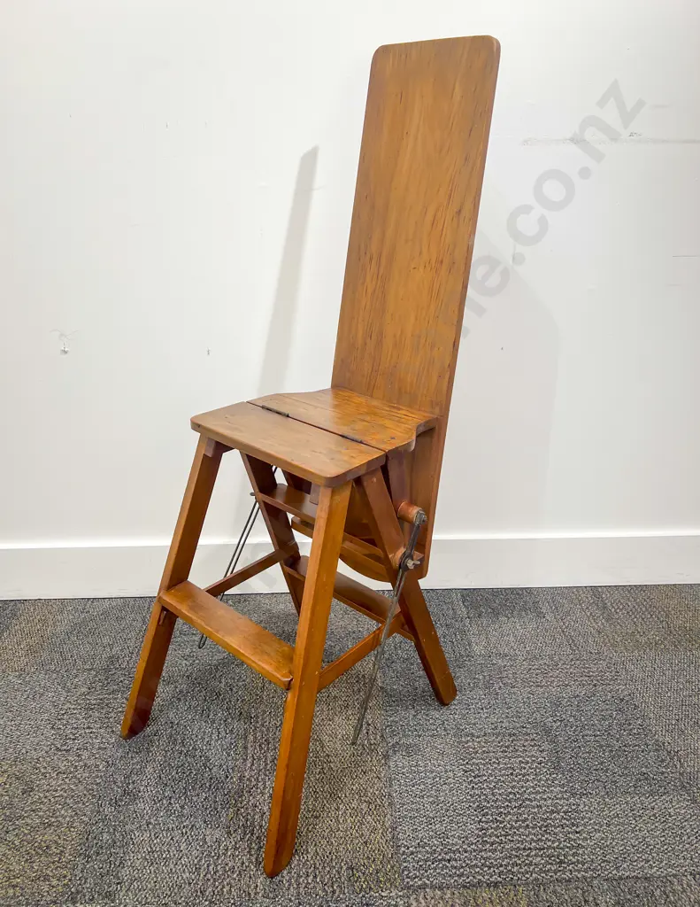 Vintage Kitchen Steps/Highback Chair Image 1++