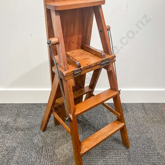 Vintage Kitchen Steps/Highback Chair