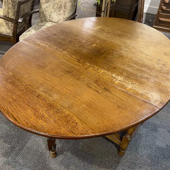 Antique Oak Drop-side Dining Table