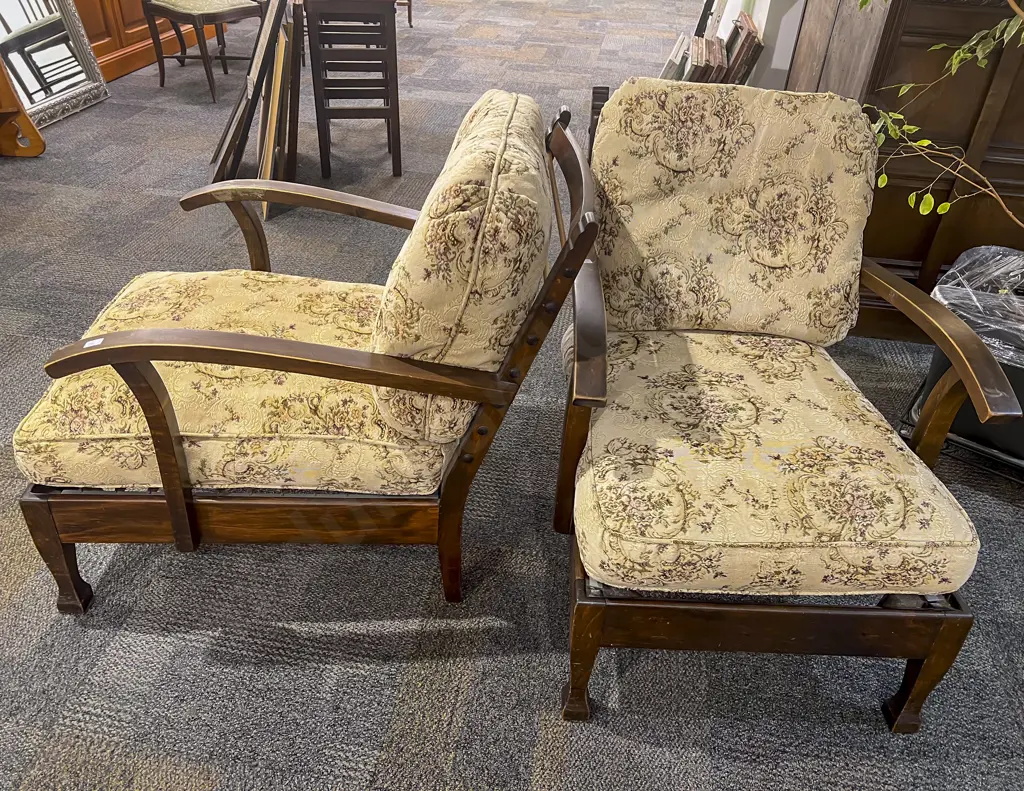 Pair of Parker - Knoll Mahogany Armchairs Image 1++