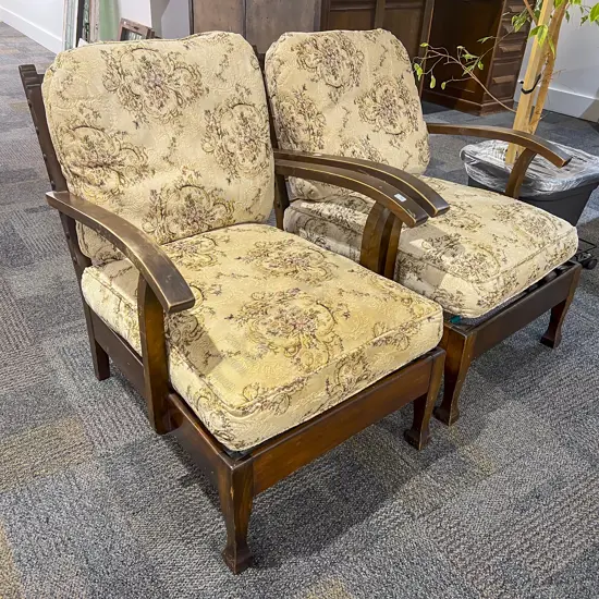 Pair of Parker - Knoll Mahogany Armchairs