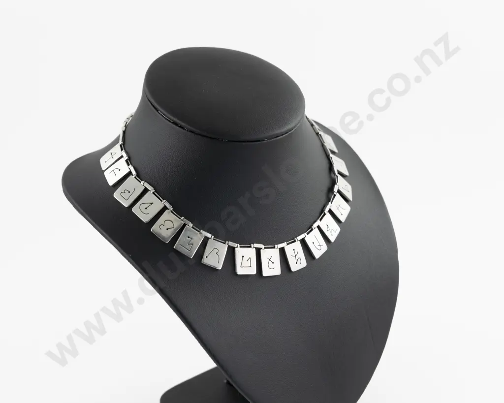 NZ Jeweller Jane Dodd S/S Hieroglyphic Necklace Image 1++