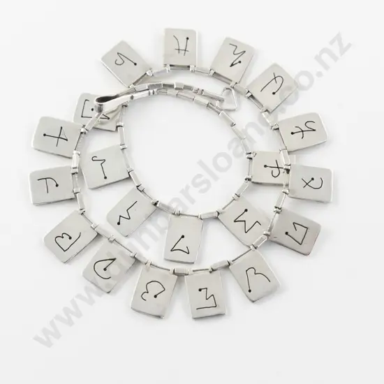 NZ Jeweller Jane Dodd S/S Hieroglyphic Necklace