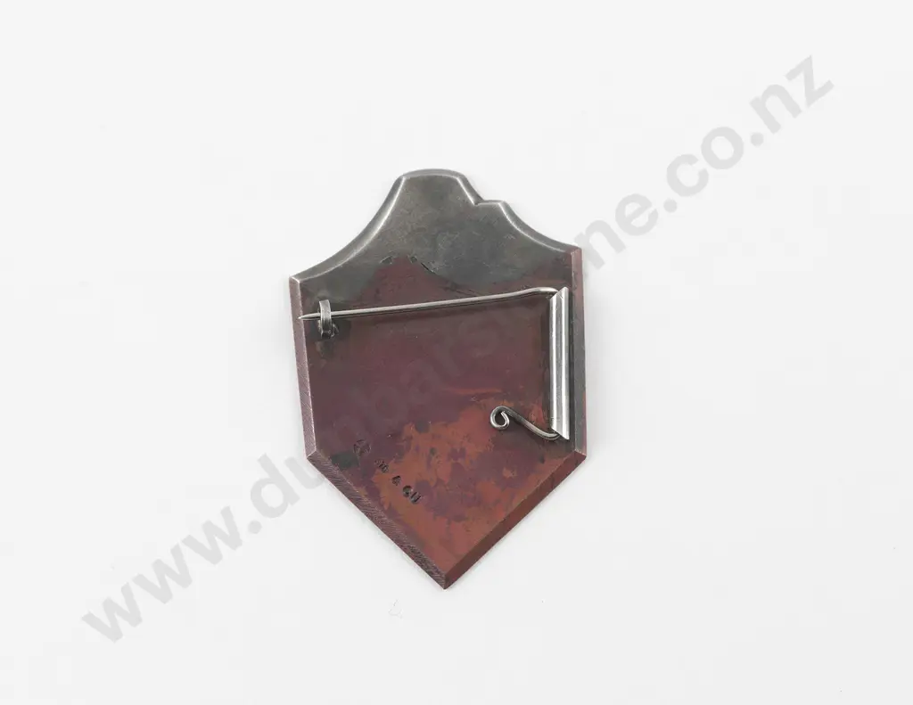 NZ Jeweller Peter McKay 'Block of Land' Brooch Image 1++