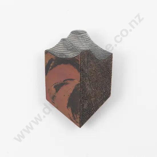 NZ Jeweller Peter McKay 'Block of Land' Brooch
