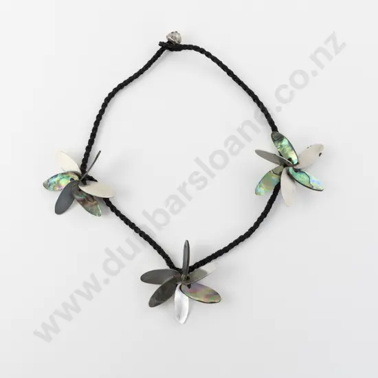 NZ Jeweller Zoya Beri S/S and Paua Three Flower Choker