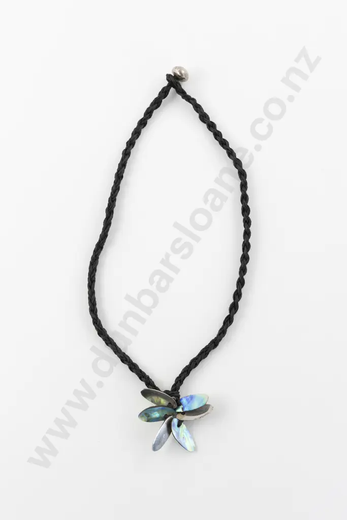 NZ Jeweller Zoya Beri S/S and Paua Single Flower Necklace Image 1++