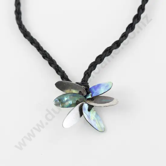 NZ Jeweller Zoya Beri S/S and Paua Single Flower Necklace