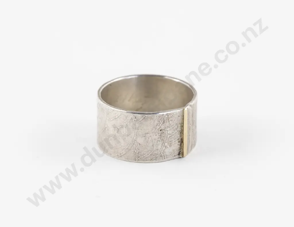 NZ Jeweller Koji Miyazaki S/S Wide Band Ring Image 1++