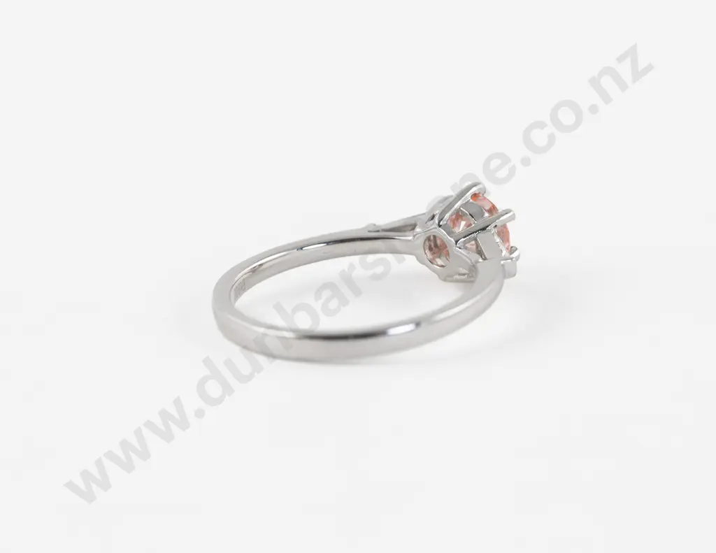 All Platinum Three Stone Fancy Diamond Ring Image 1++