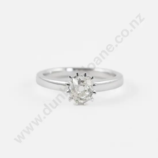 18ct White Gold Solitaire Diamond Ring