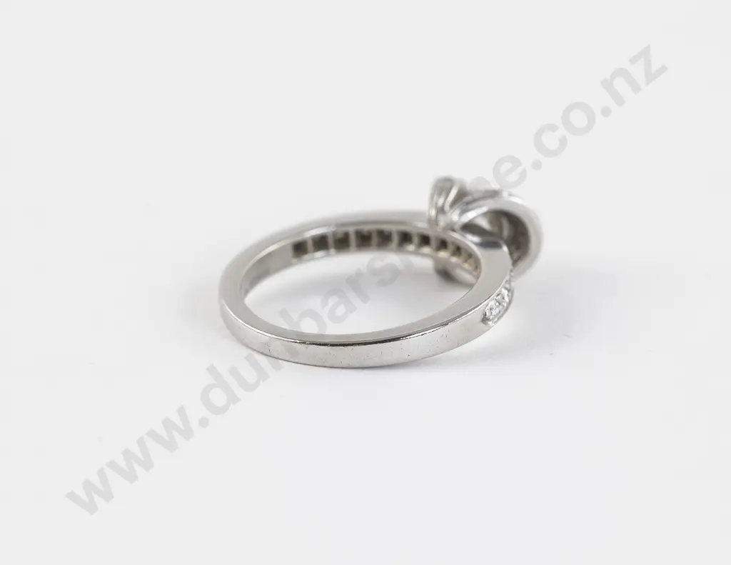 Tiffany and Co All Platinum Diamond Solitaire Ring Image 1++
