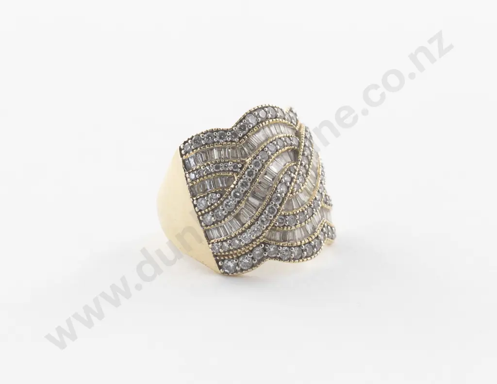 9ct 170Stone Diamond Dress Ring Image 1++