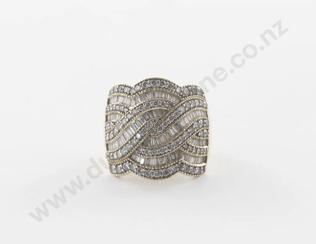 9ct 170Stone Diamond Dress Ring Image 1++