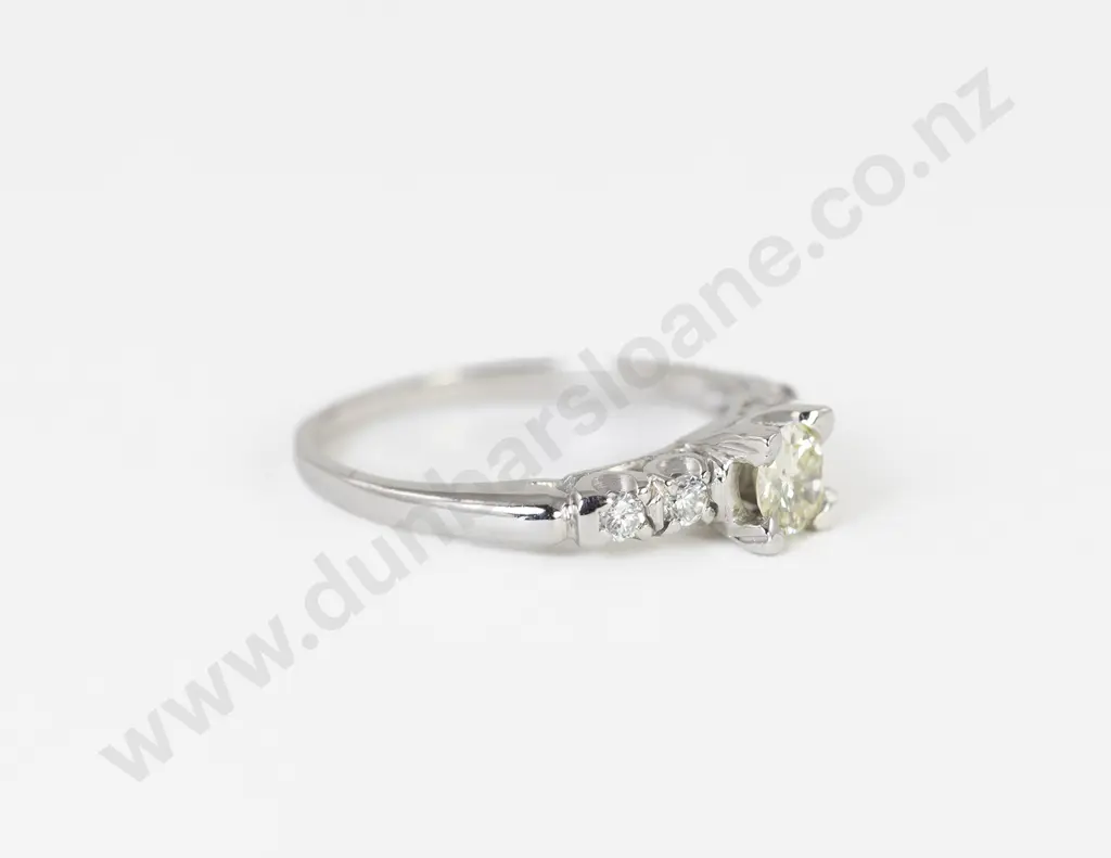 All Platinum Solitaire Diamond Ring Image 1++