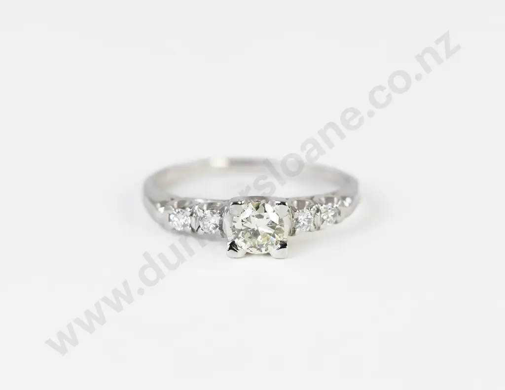 All Platinum Solitaire Diamond Ring Image 1++