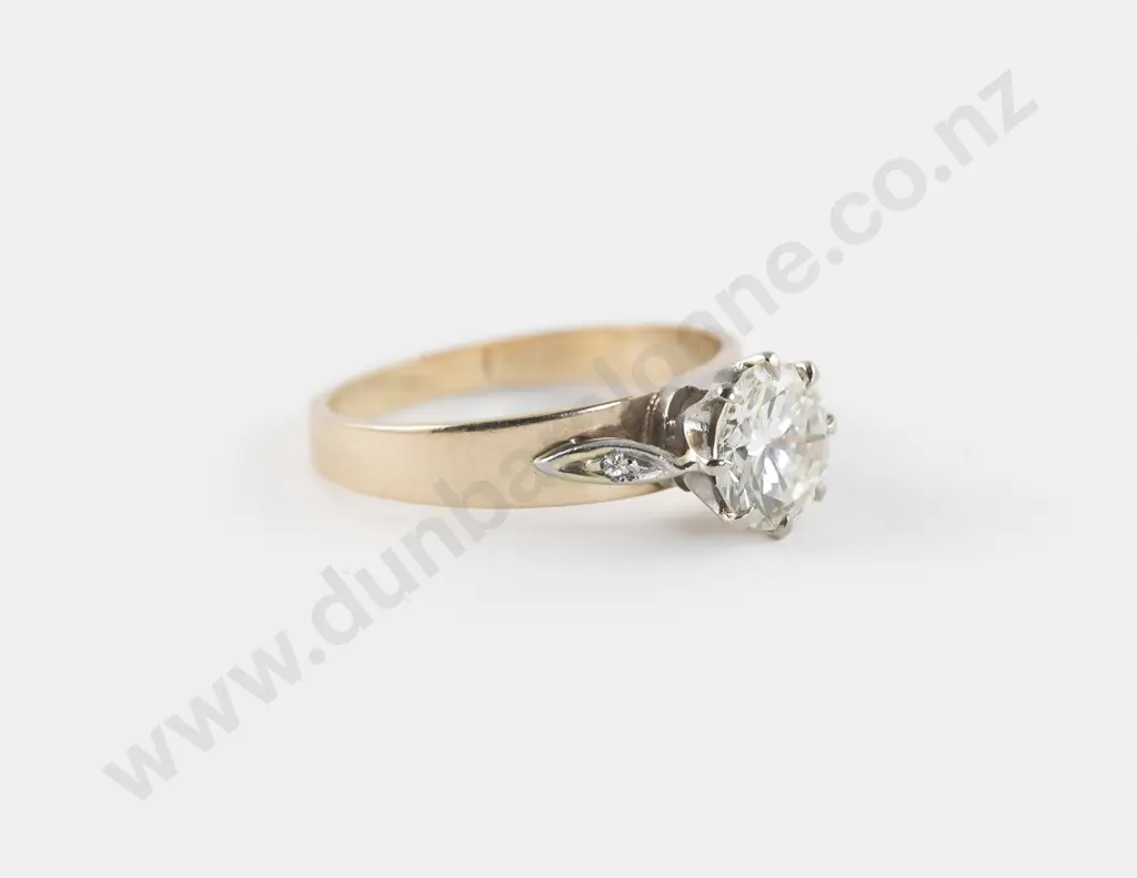 14ct Solitaire Diamond Ring Image 1++