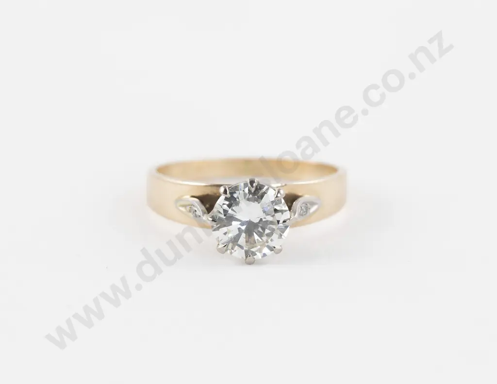 14ct Solitaire Diamond Ring Image 1++