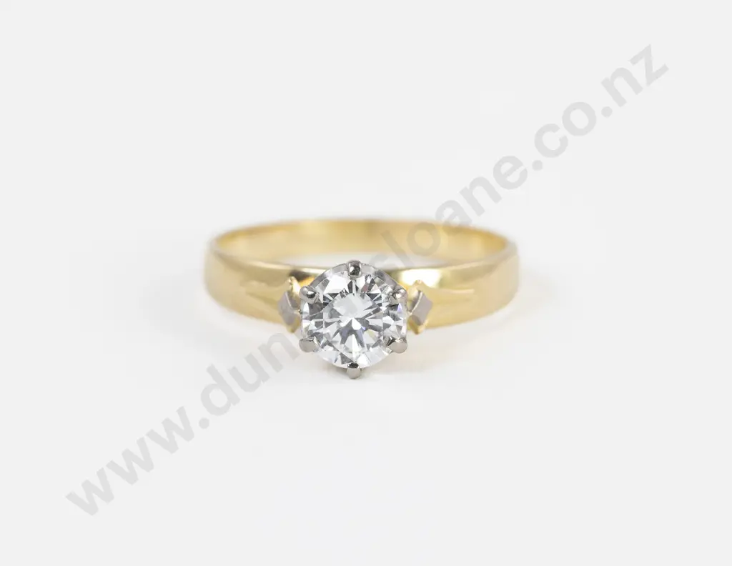 18ct Solitaire Diamond Ring Image 1++