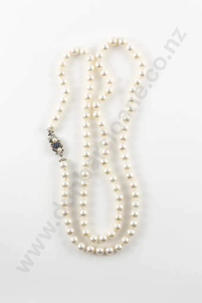 Single Strand Uniform Cultured Pearl Opera Length Necklace Image 1++