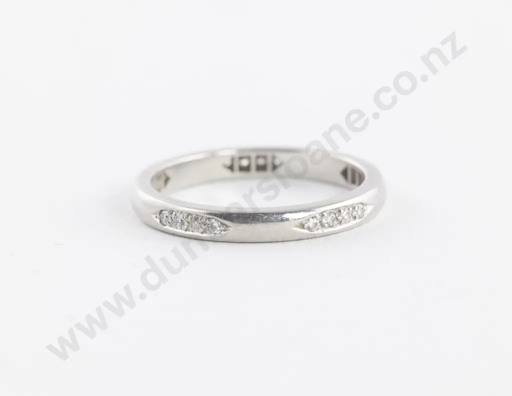 All Platinum 20Stone Diamond Band Ring Image 1++