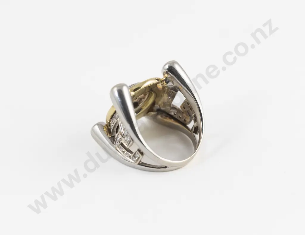 18ct Yellow and White Gold 56stone Diamond Cluster Ring Image 1++