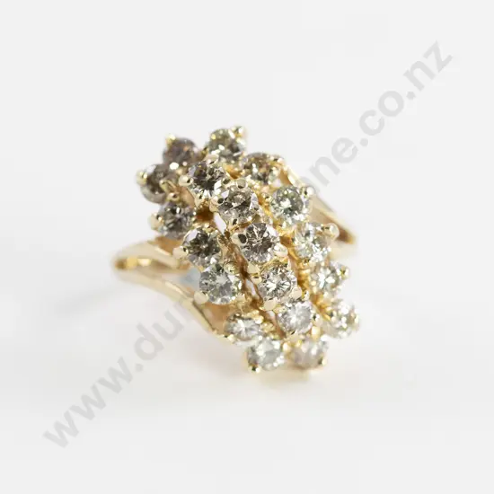 14ct 19stone Diamond Dress Ring