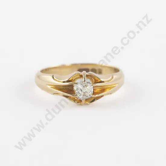 Victorian 18ct Solitaire Diamond Ring