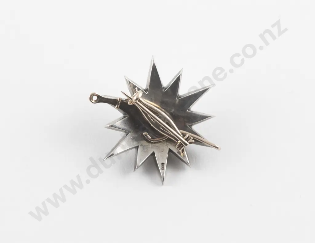 Victorian Silver 31Stone Diamond Paste Star Burst Brooch/Pendant Image 1++