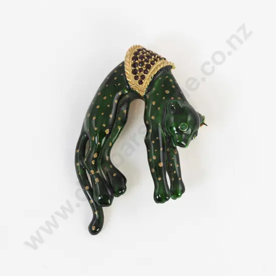 Jeweller Kenneth Jay Lane Duchess of Windsor Style Panther Brooch