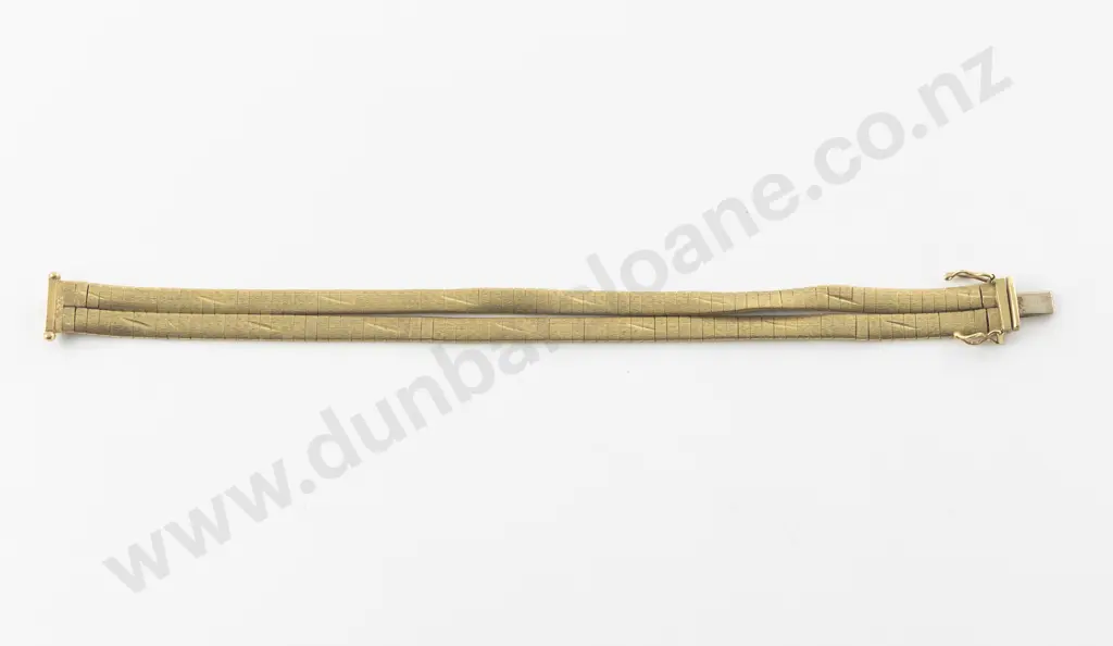 18ct Double Strand Omega Type Link Bracelet Image 1++