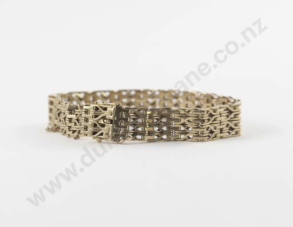 14ct Fancy Gate Link Bracelet Image 1++