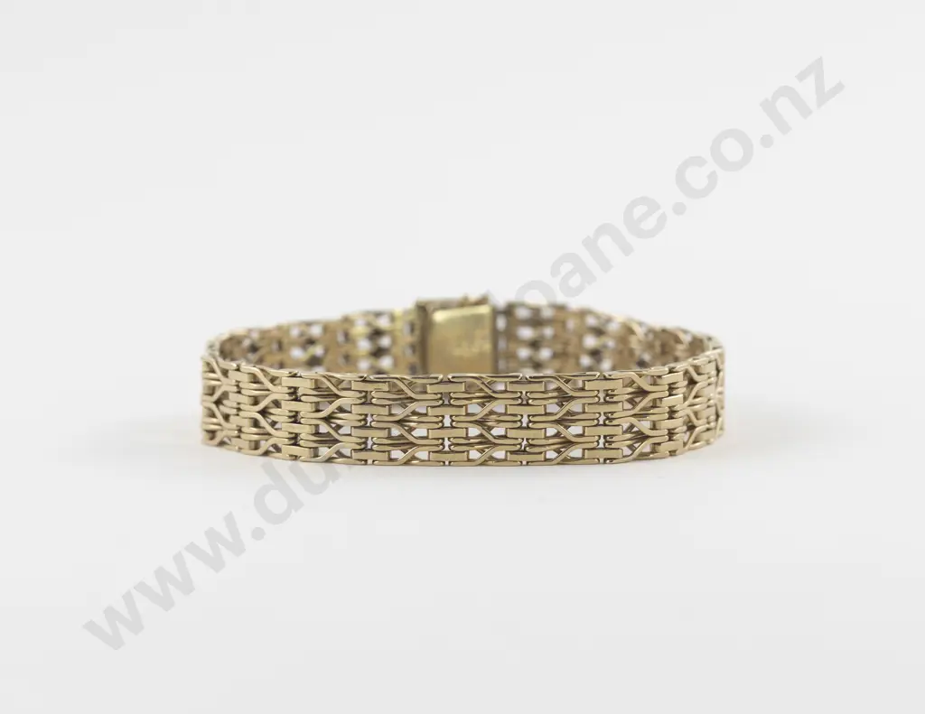 14ct Fancy Gate Link Bracelet Image 1++